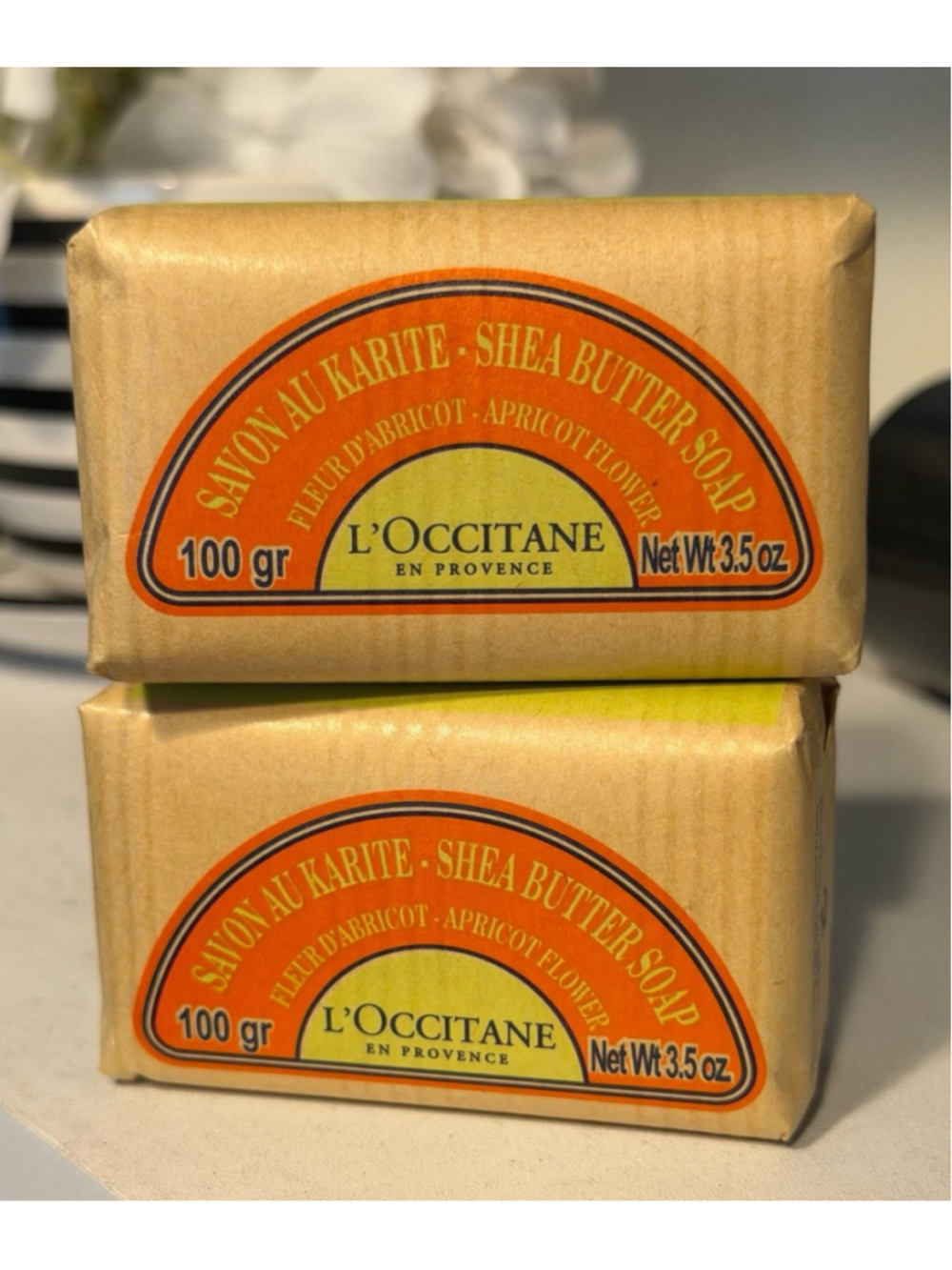 Vintage 2 Bars L'occitane Apricot Flower Shea Butter Soap